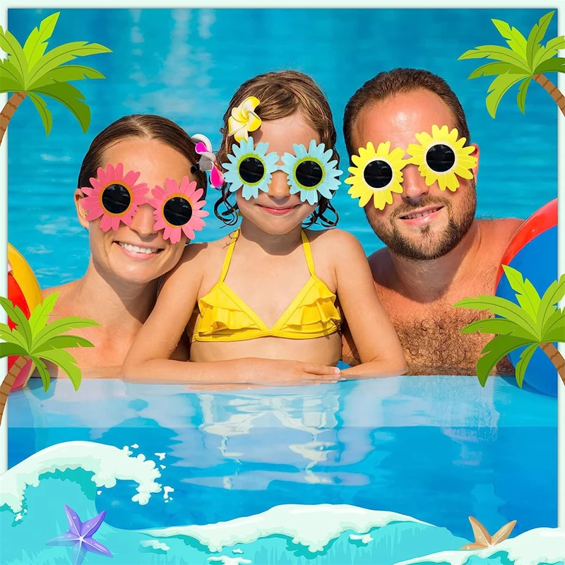 Fashion Sunglasses Kids Sunglasses Children Sunglasses Party Sunglasses Cosplay Sunglasses Fashion Children Sunglasses Cute Sun Flower Daisy Sun Glasses Funny Party Dramatic Cosplay Eyewear UV400 Adults Beach Eyeglasses