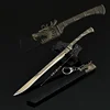 22cm Medieval Sword Famous Longquan Sword Toy Dragon Tiger Knife All Metal with Sheath Weapon Model Ornaments Collections Gifts 1