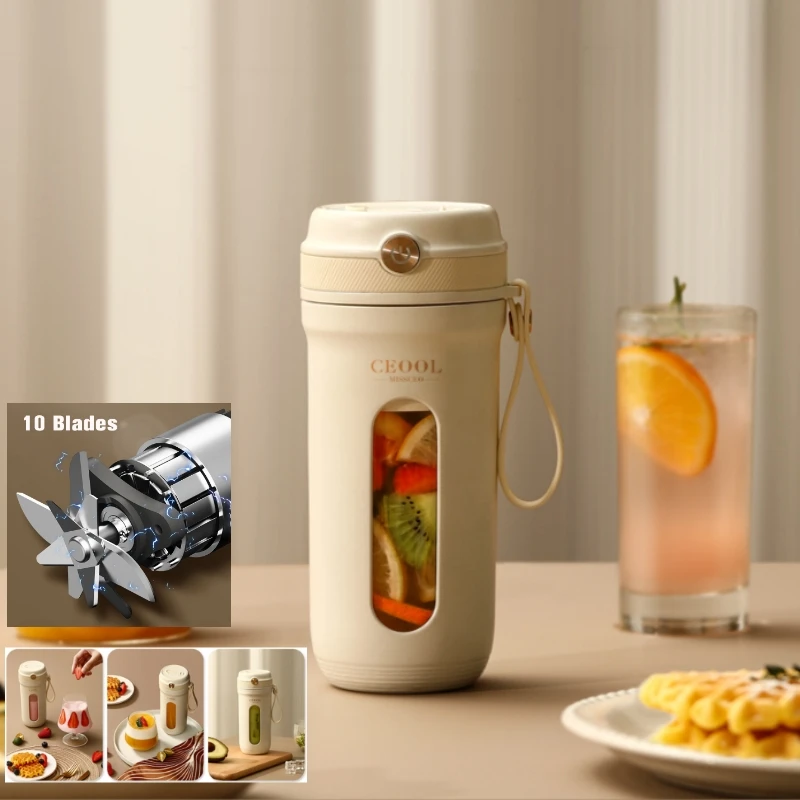 Electric Juicer 350ML Mini Portable Blender Cup USB Multifunction Fruit Juicer Mixer Extractors Maker Machine Smoothies Blenders
