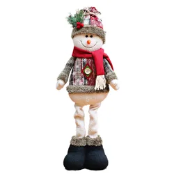 Ensemble de 3 poupées de Noël festives - Ornaments de Renne, Bonhomme de Neige et Père Noël