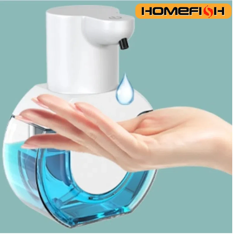 Homefish – distributeur de savon intelligent, 420ml, capteur de mouvement sans contact, dispositif de lavage des mains, distributeur de savon liquide mural 2