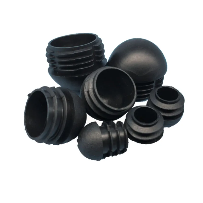 Pipe Plugs Dia.13~50mm Round Ball With Threaded Plastic Bullet Head Plug Furniture Chair Leg Caps Tube Hole Insert Cover Caps