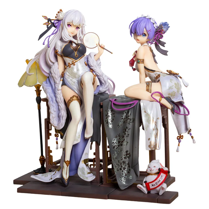 

22Cm Pvc Re:life In A Different World From Zero Emilia Emiria Rem Anime Action Figure Model Garage Kit Doll Kid Toys Gift