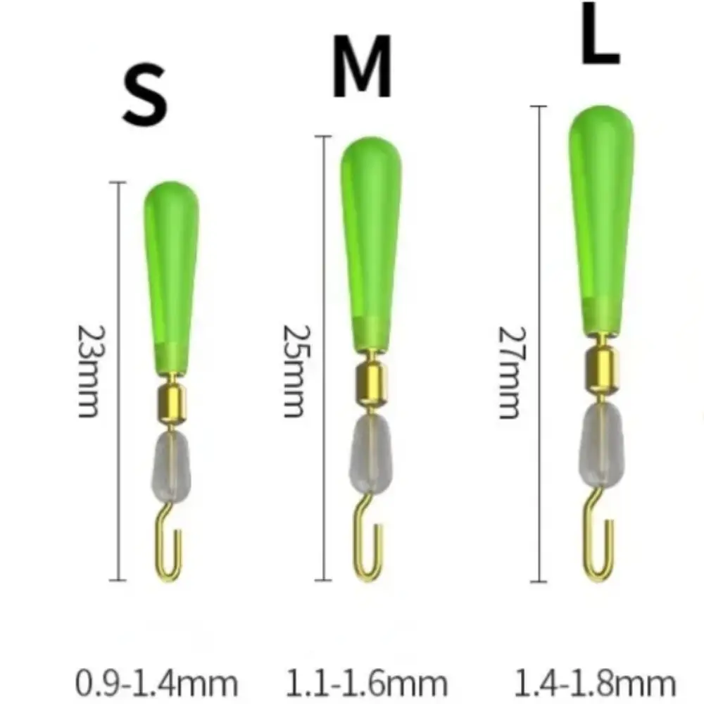 20pcs Silicone Fishing Floats Seat Copper Head Swivel Fishing Bobber Float Fast Link Electroplating Sub-Line Clamp Connector fishing tackle fishing float fishing floats fishing bobber