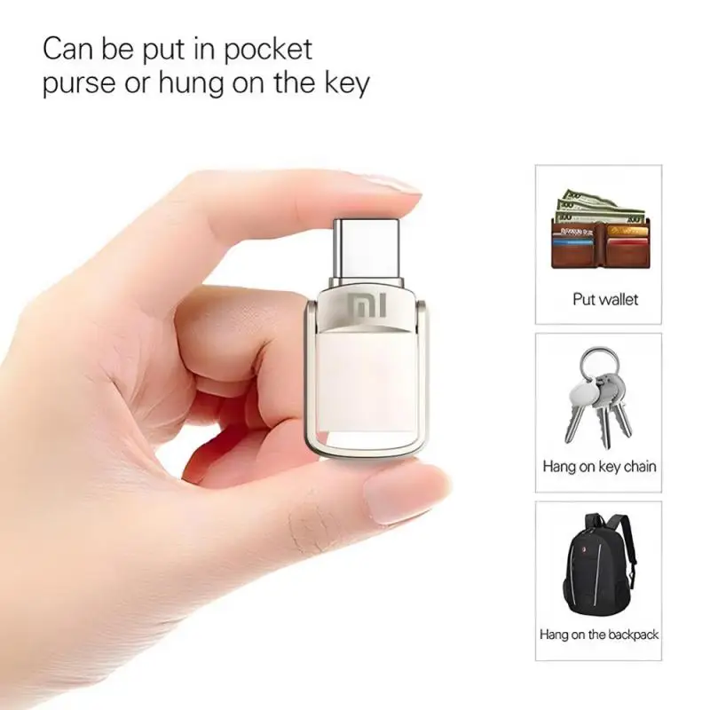 U Disk Xiaomi 2TB High Speed Usb 3.0 Type-C Interface Mobile Phone Pen Drive 1TB Computer Dual-Use OTG Dual Flash Memory