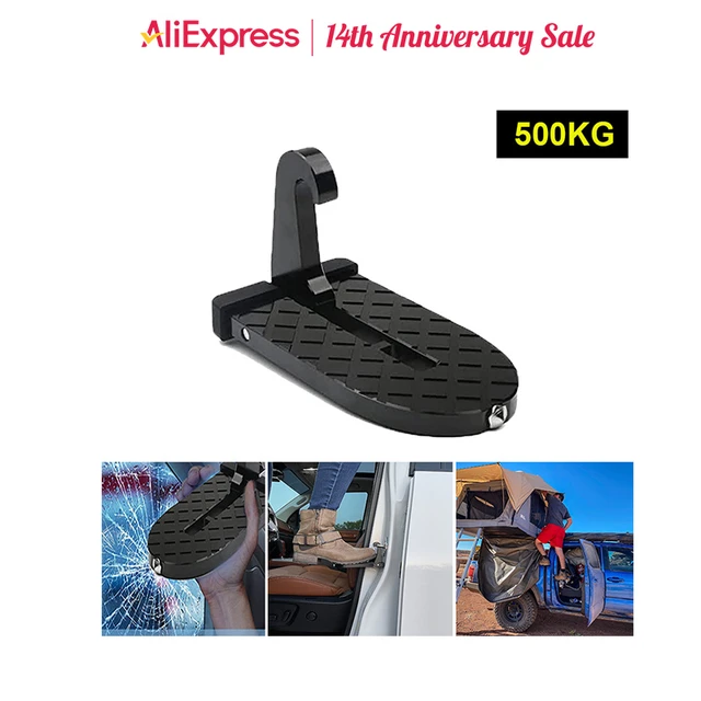 1/2PCS Car Door Step Foldable Roof Rack Stand Pedal Aluminium