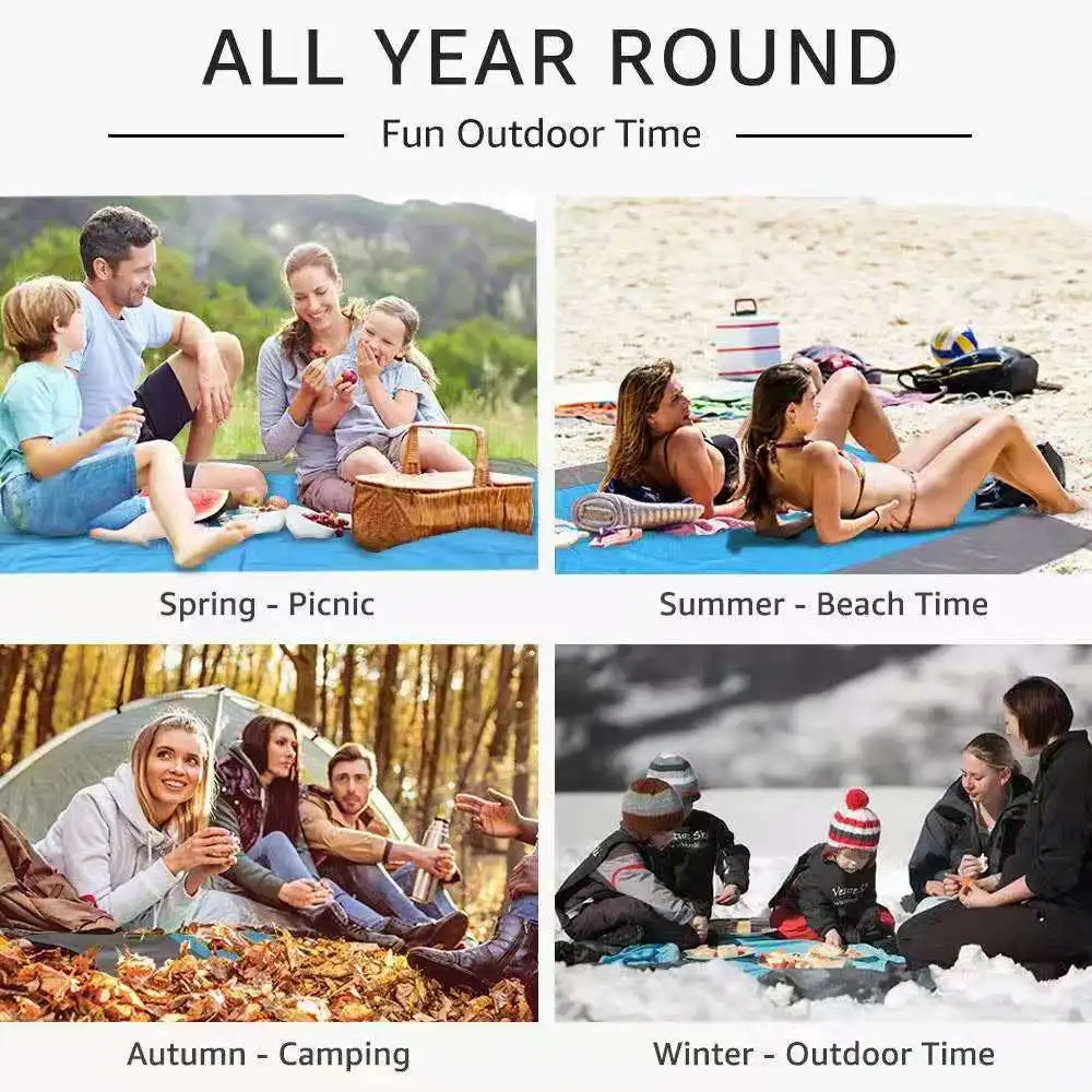Beach Blanket Picnic Mat Beach Blanket Sandproof 200 X 210cm Waterproof Beach Mat Lightweight Picnic Blanket for Travel Hiking Sports