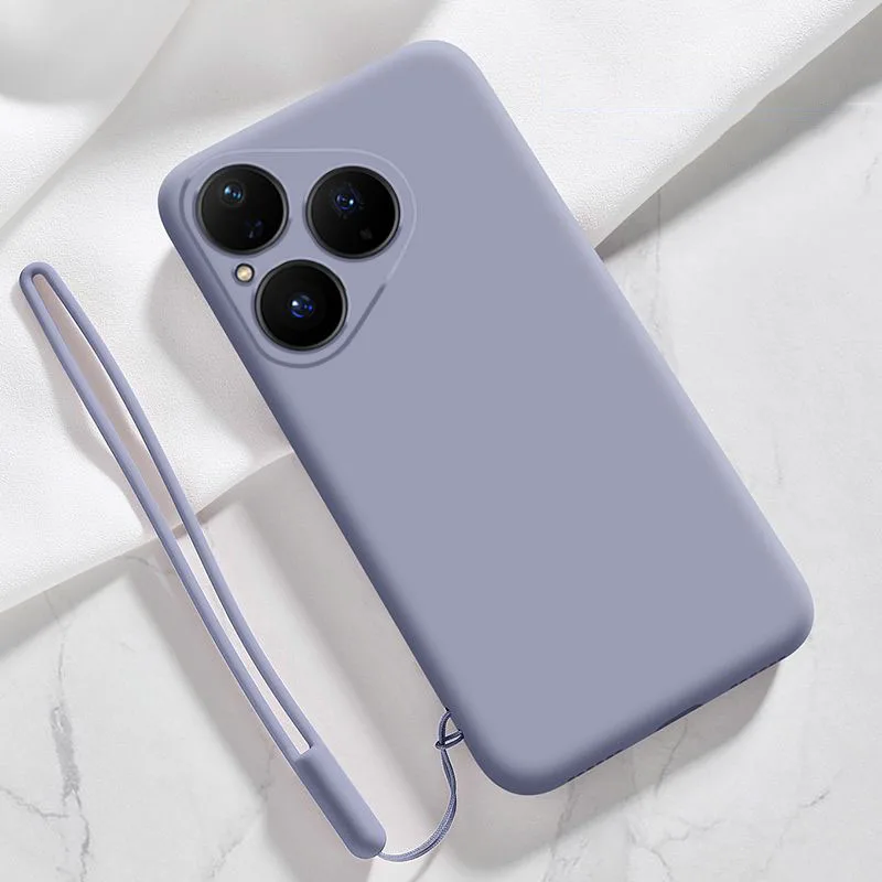 Liquid Silicone Phone Case with Hand Strap for Huawei Pura 80 Series
