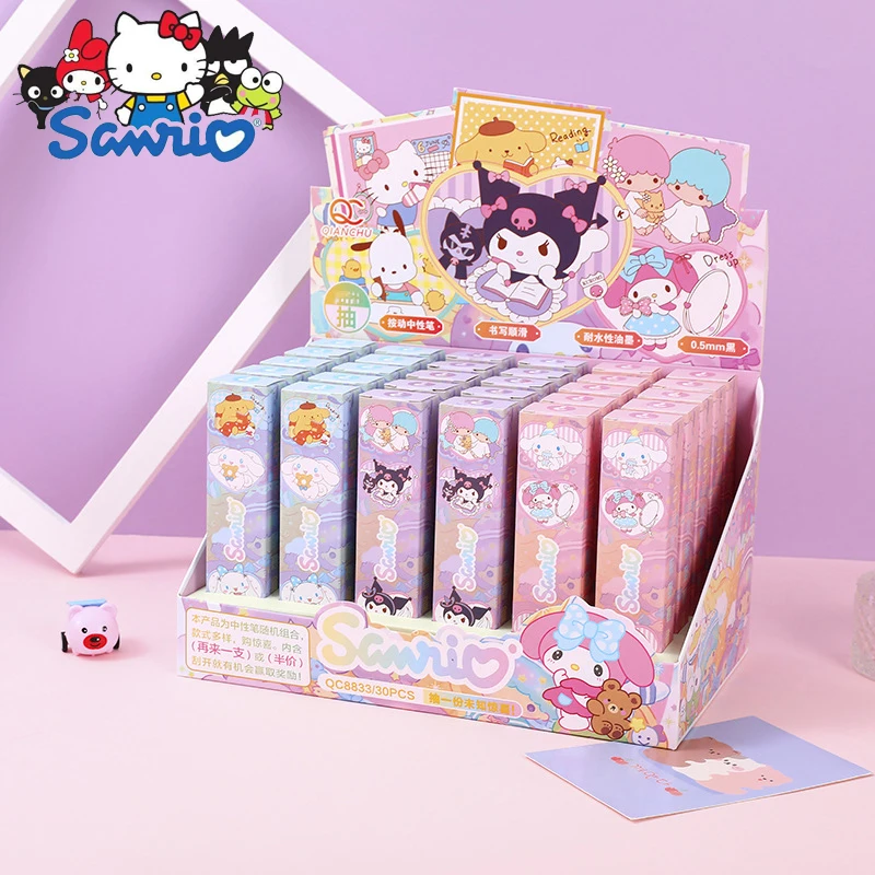 

Sanrio Melody Kuromi Милая мультяшная гелевая ручка с рисунком 0,5 мм черная быстросохнущая искусственная ручка канцелярские принадлежности оптовая продажа подарок