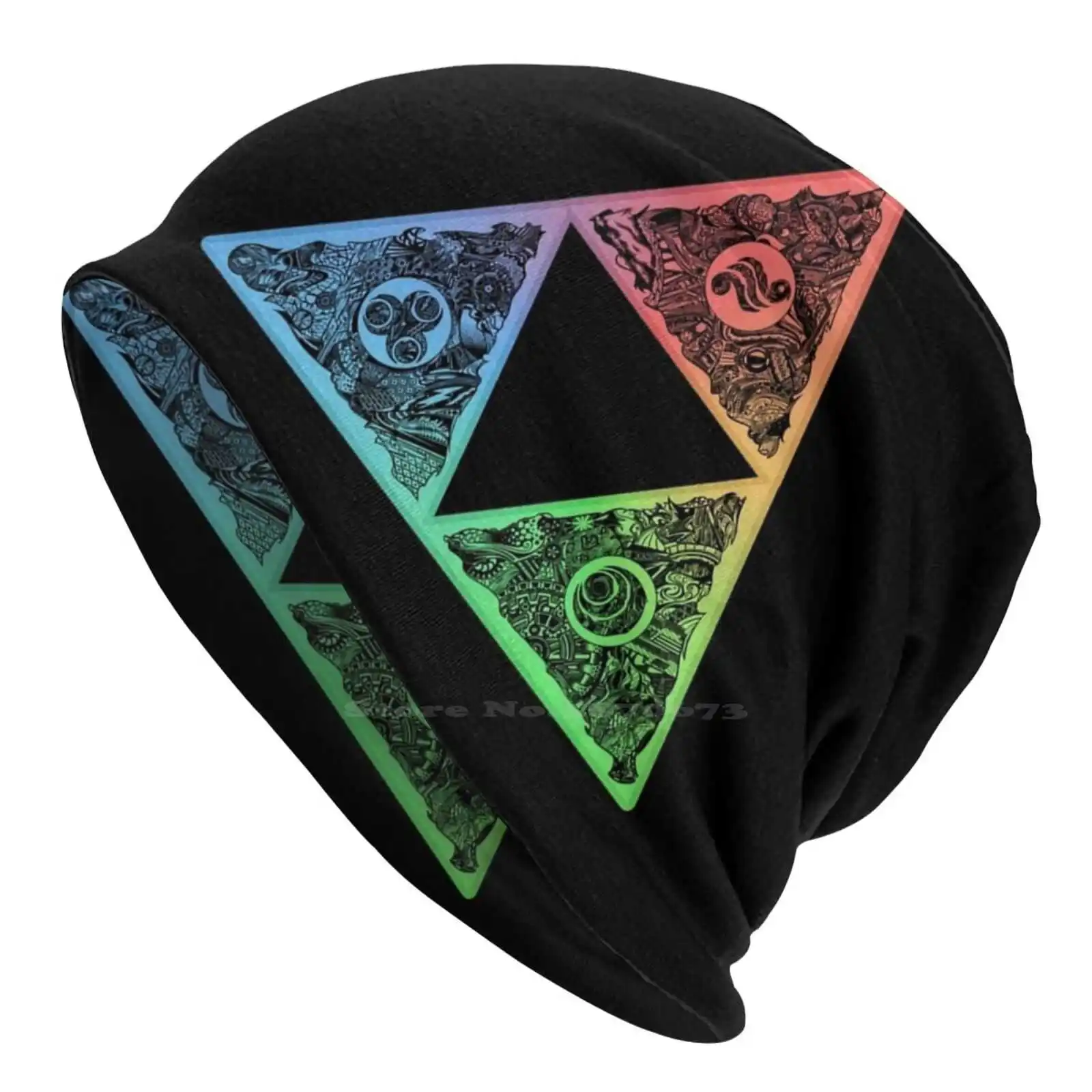 Triforce Of Puzzle-Clean Cappello Lavorato A Maglia Warm Beanie Outdoor Caps Link Legend Triforce Wisdom Course Power Rainbow Nayru Farore