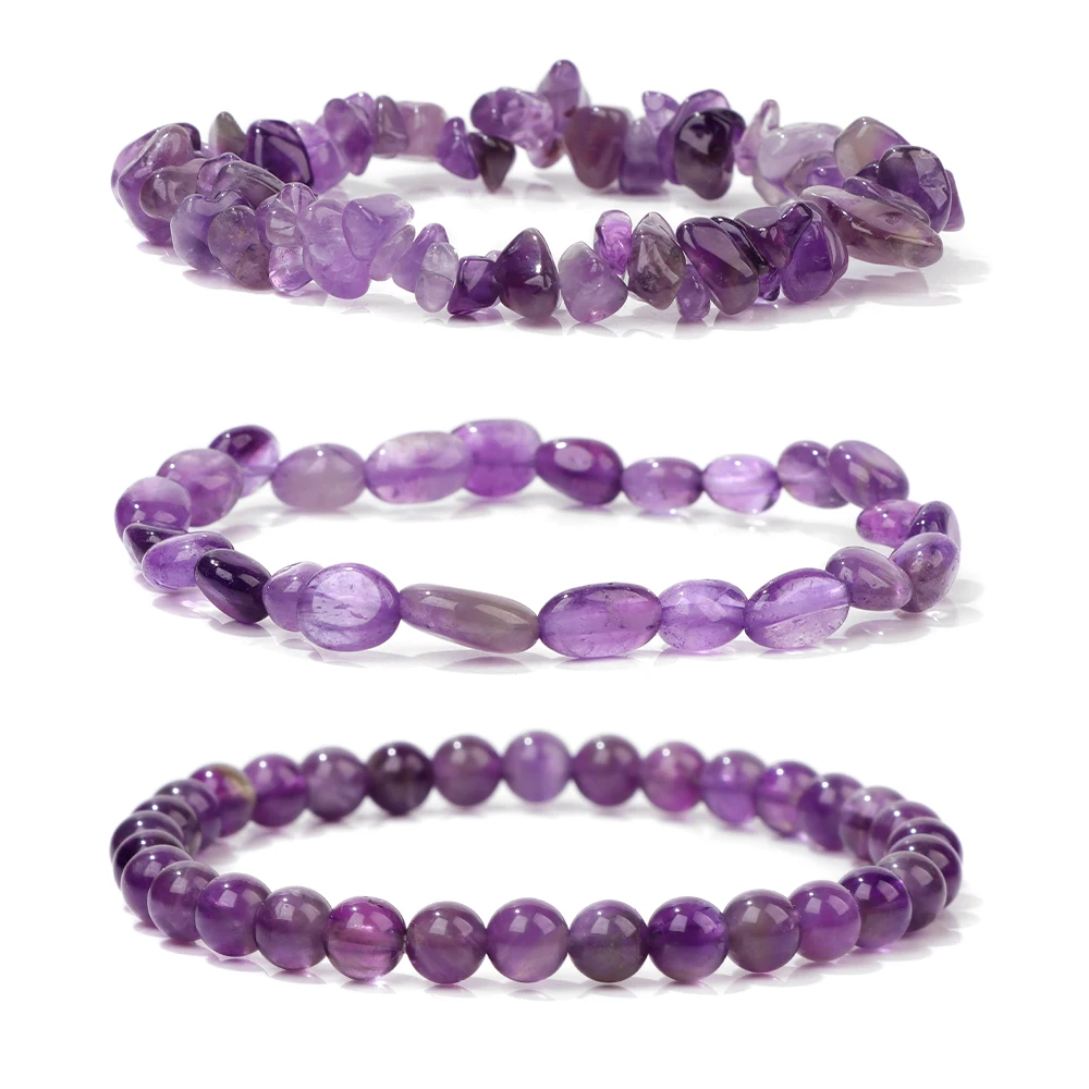 BRACCIALE REALIZZATO A MANO, CON PIETRE DI AMETISTA