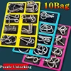 8Pcs/Set Metal Montessori Puzzle Wire IQ Mind Brain Teaser Puzzles Children Adults Interactive Game Reliever Educational Toys 1