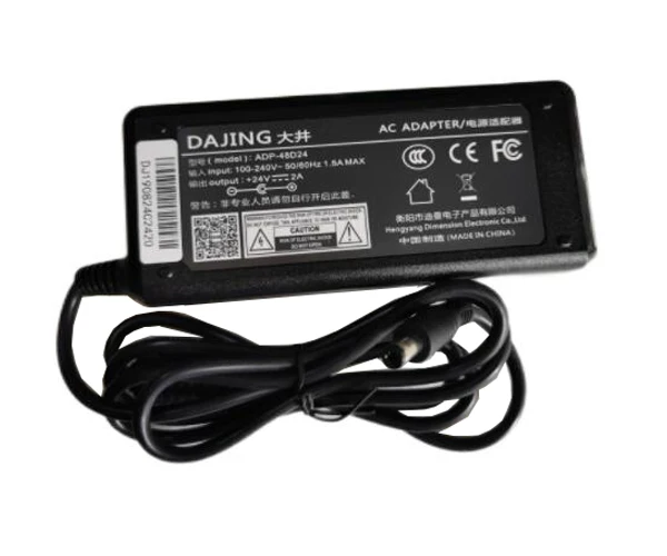 

AC Adapter 24V 2A, Barrel 5.5/2.5mm, IEC C14, ADP-48D24