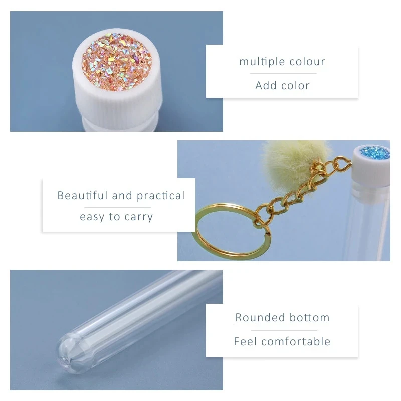 50/10pcs 골드 키 체인 속눈썹 브러쉬 튜브 속눈썹 브러쉬 눈썹 마이크로 브러쉬 래쉬 확장 마이크로 브러쉬 컨테이너 메이크업 도구