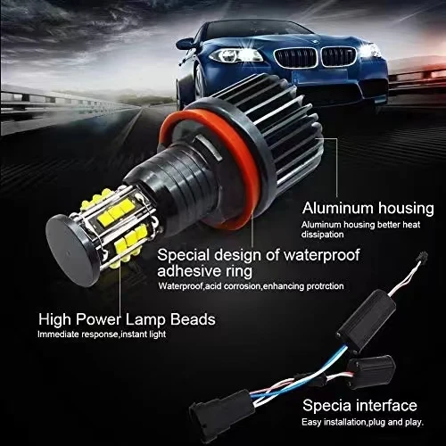 63217760782, 07119906503 120W Led Angel Eyes Halo Light Canbus Per Bmw E90 E92 E60