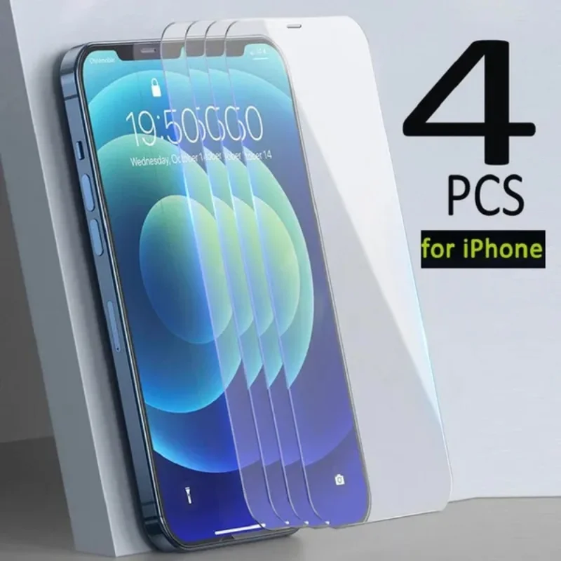 Закаленное стекло для iPhone 11 12 13 14 Pro Max Plus, прозрачная защитная пленка HD для Apple iPhone 6, 7, 8, 7Plus, 8Plus, X, XR, XS