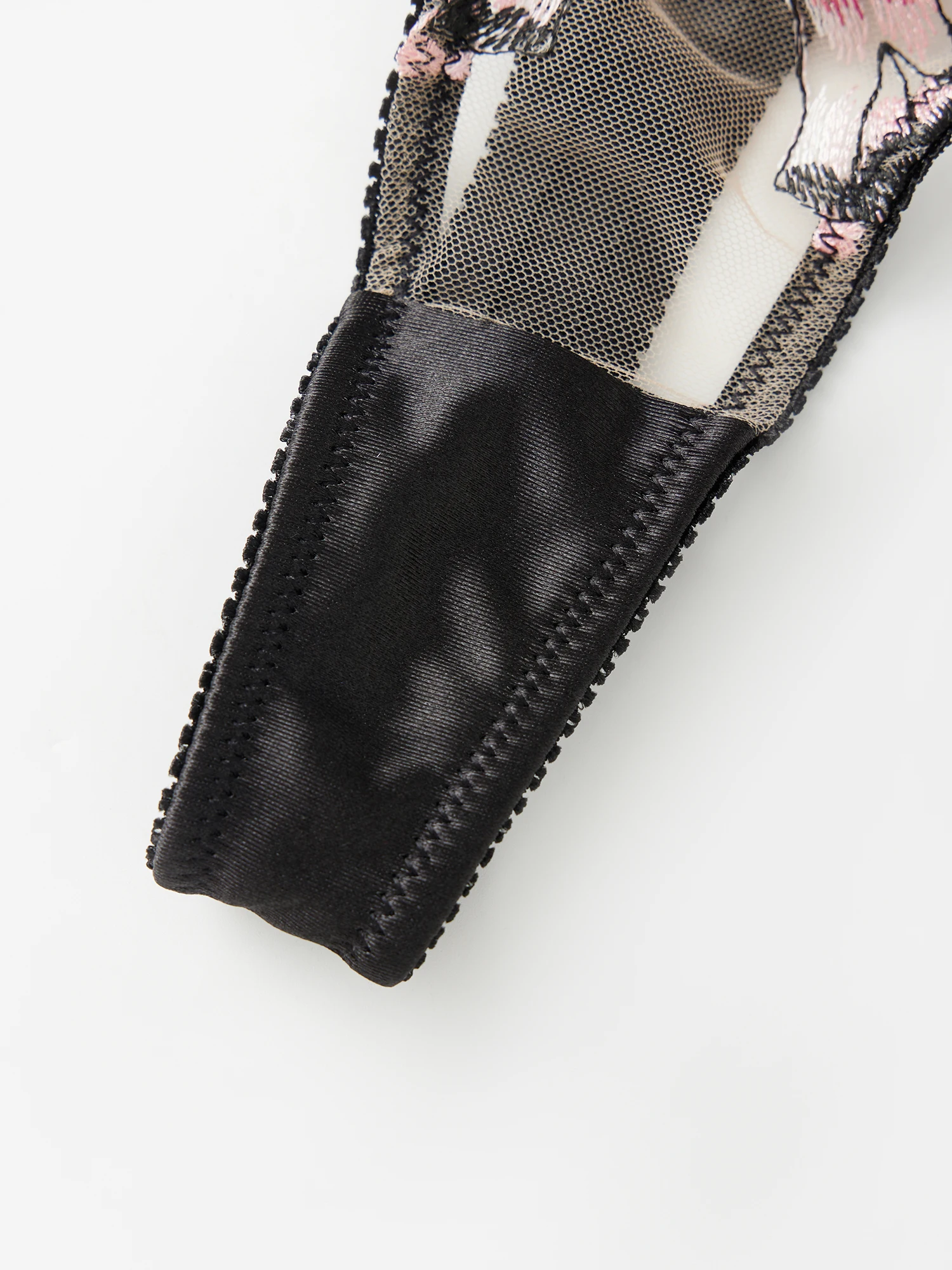 Women Mesh Lingerie Set Sheer Butterfly Embroidery Bra and Thong Set for Naughty Babydoll Sleepwear