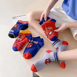 Kids' Superhero Mesh Socks - 5 Pairs of Breathable Cartoon Socks - 3-5 Years old (5pairs Spiderman A)