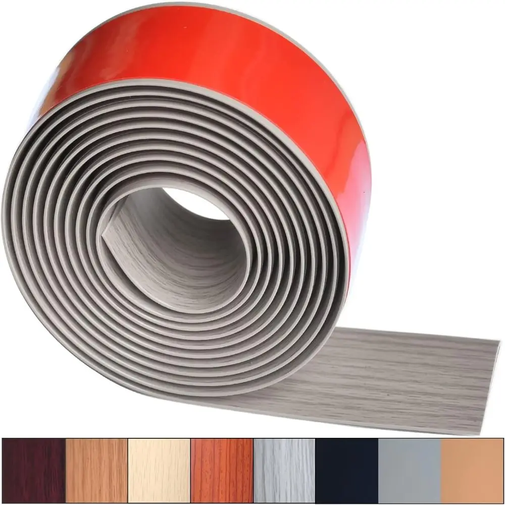 Floor transition strip Carpet To Tile Floor Transition Strip Wear-resistant Self Adhesive Threshold Cover Wood Grain Flat Floor Joining Strip Doorway