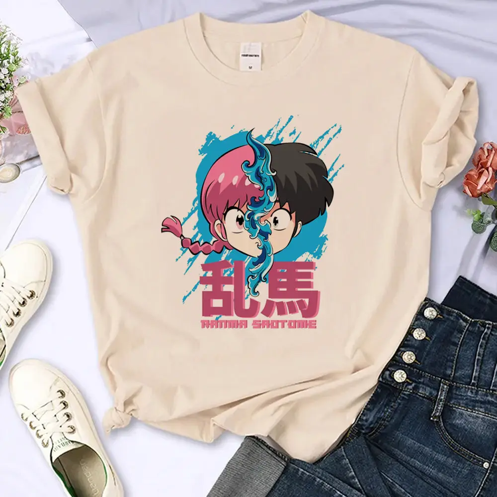 Ranma Shirt Mädchen Trendy Kawaii Psychedelic Atmungsaktives Grafik-T-Shirt Damen Popkultur Trendige Grafik-Grafik-Ästhetik – Detail 1