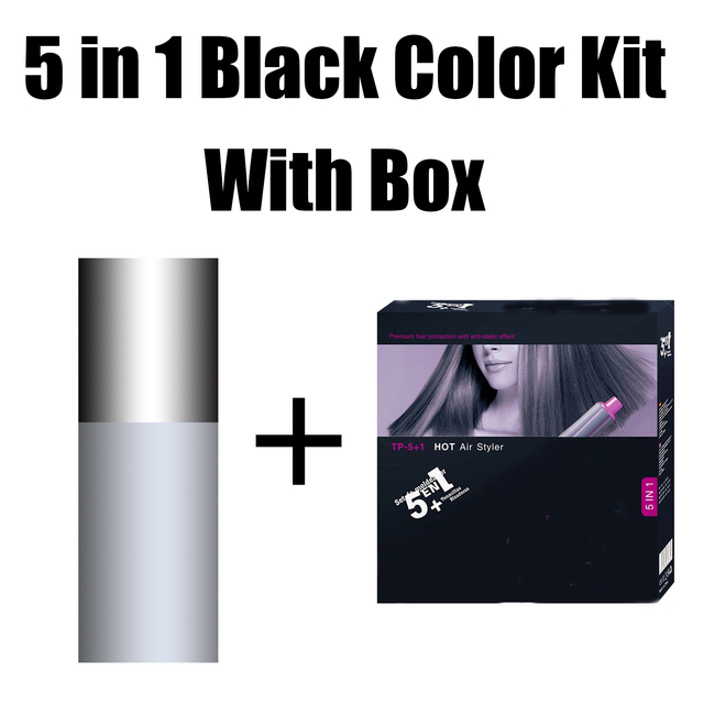 5 In 1 Kit Hair Dryer Hair Comb Negative Ion Straightener Brush Blow Dryer Air Brush Curling Wand Detachable Brush Kit