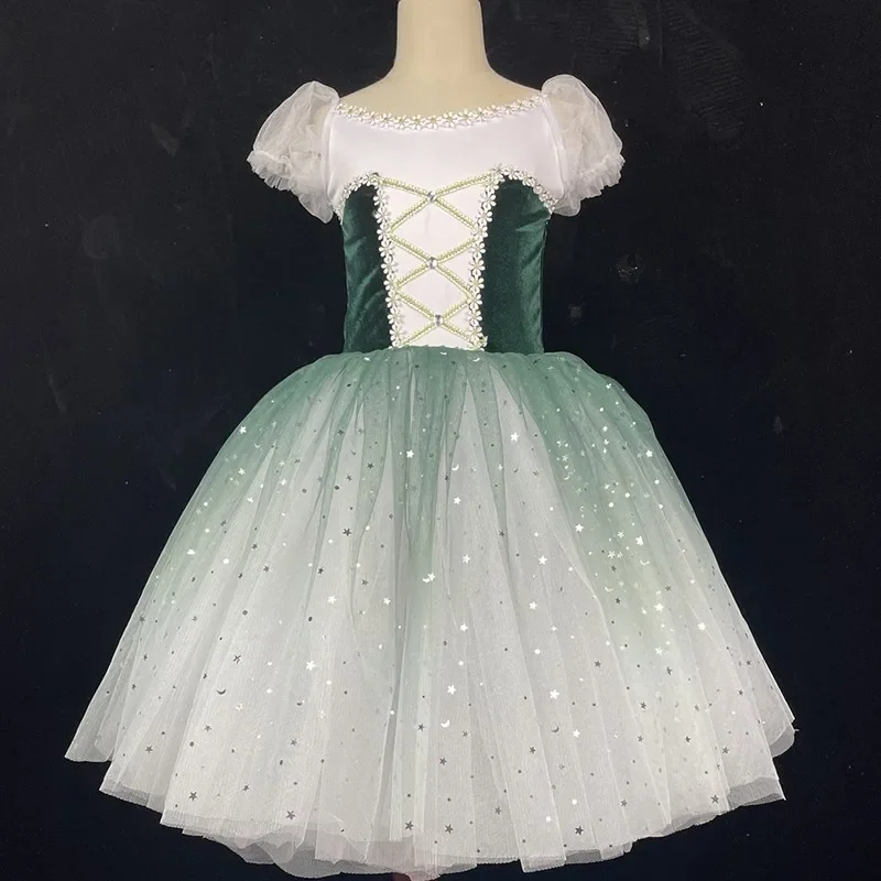 

Ballet Costumes Dance Costumes Tutu Dance Tutu Camisole Long Romantic Tutu Green Purple Girl Women Stage Performance Dance