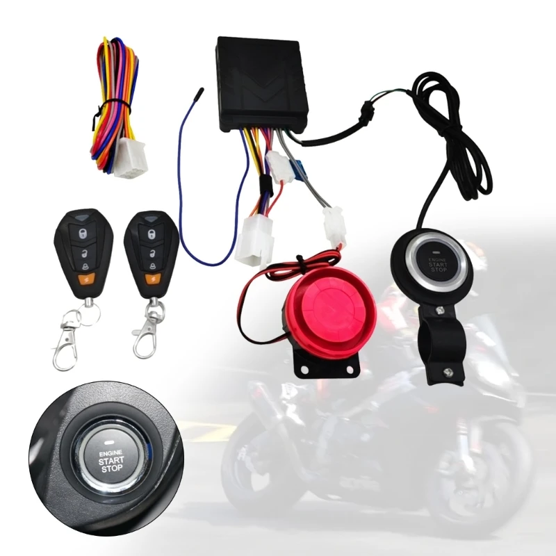 Motorcycle Security Alarm System Engine Start Motorcycle Remote