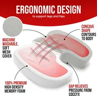 Ergonomic Memory Cotton Office Cushion Hemorrhoid Cushion Chair Cushion Sedentary Artifact Student Ass Cushion 3