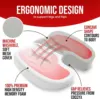 Ergonomic Memory Cotton Office Cushion Hemorrhoid Cushion Chair Cushion Sedentary Artifact Student Ass Cushion 3