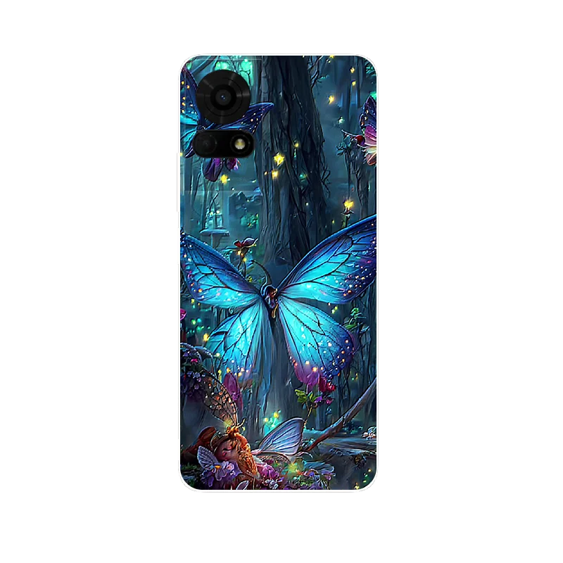 Floral Wolf Soft Silicone Shockproof Phone Cover Case