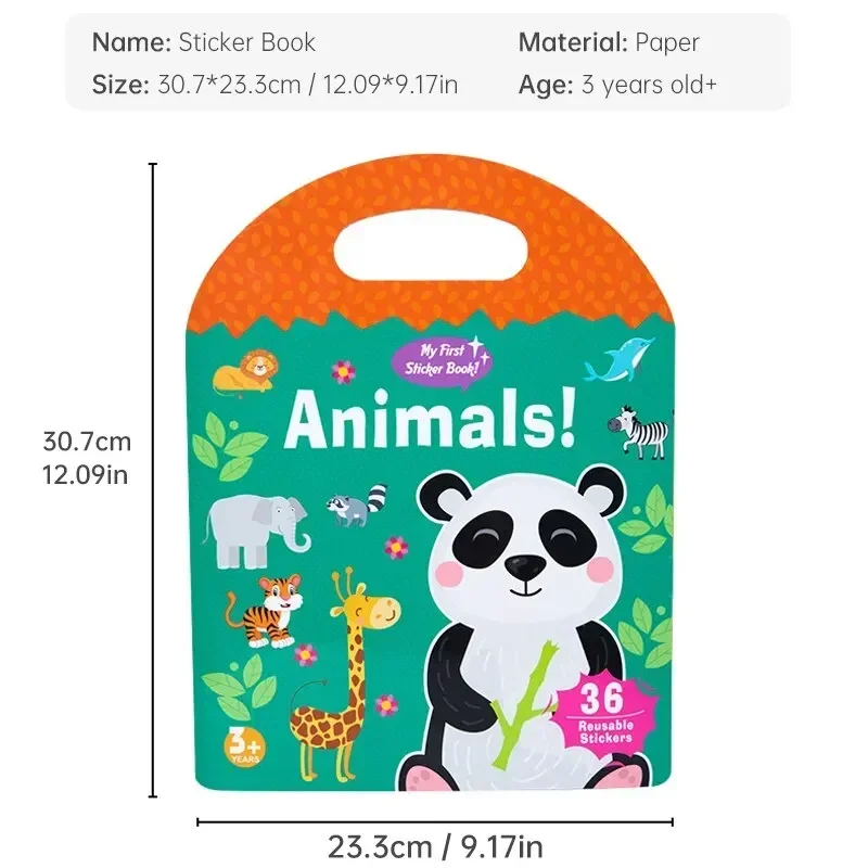 Early Childhood Education Scene Sticker Book Focus Cultivation Quiet Sticker Book Enlightenment Puzzle Cognitive sticker book