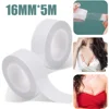Clear Lingerie Tape: Keep your clothes in place with this self-adhesive, double-sided body tape. It's perfect for securing bras, dresses, shirts, and more. Say goodbye to wardrobe malfunctions and enjoy the confidence of an invisible chest patch.