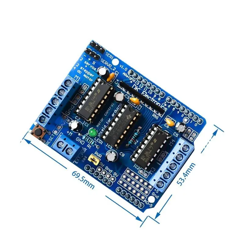 1pcs L293D Motor Drive Shield dual for arduino Duemilanove, Motor drive expansion board motor control shield