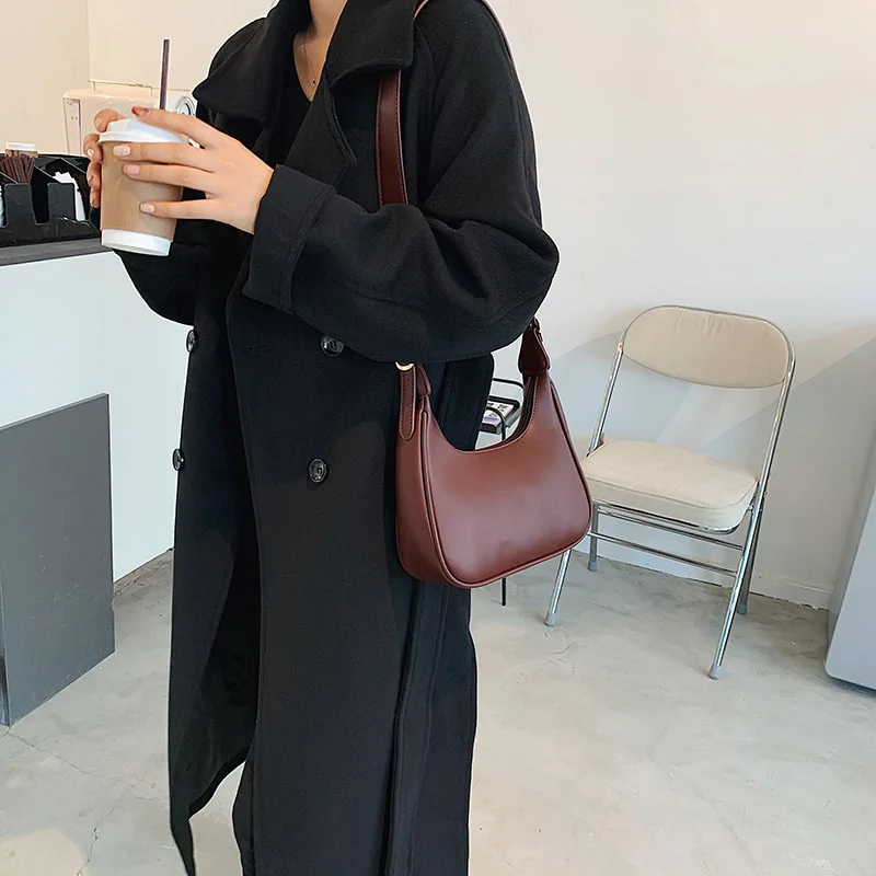 Leather Handbag Women Handbags Crossbody Bags HOCODO Fashion Shoulder Bags For Women Casual Crossbody Bags For Women Pu Leather Solid Color Simple Handbags Women's Bag