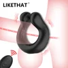 Penis Ring Vibrator Adjustable Size Delay Ejaculation Cock Ring Longer Harder Chastity Device Prostate Massager Sex Toy for Men 1