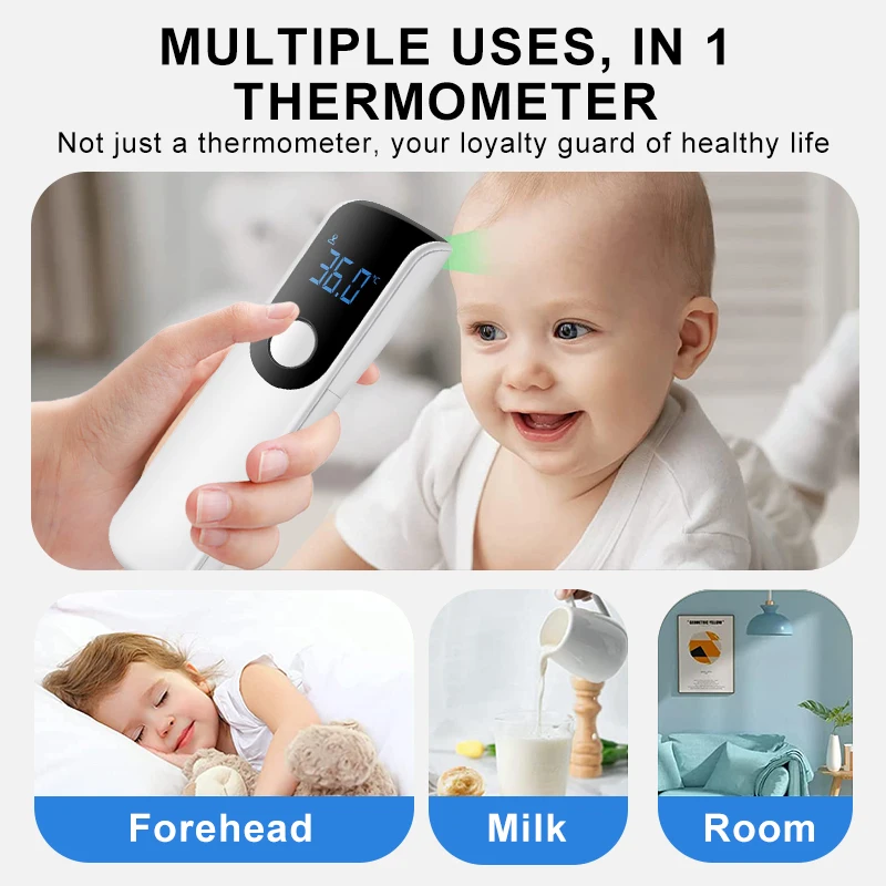 Infrared Digital Non-Contact Thermometer with LED Display for Accurate Temperature Measurement