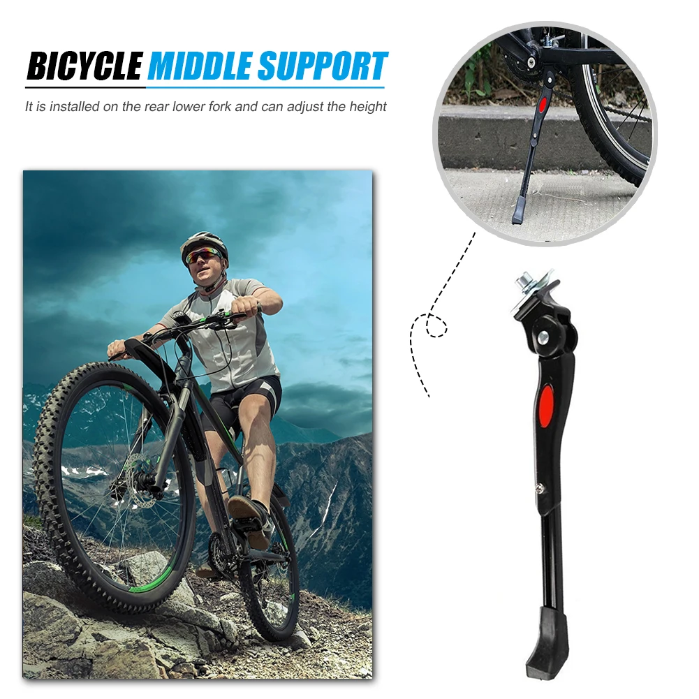 주차 지원 스탠드 조절식 킥스탠드 자전거 타기용 휴대용 MTB 로드 자전거 사이드 알루미늄 합금 사이클링 부품