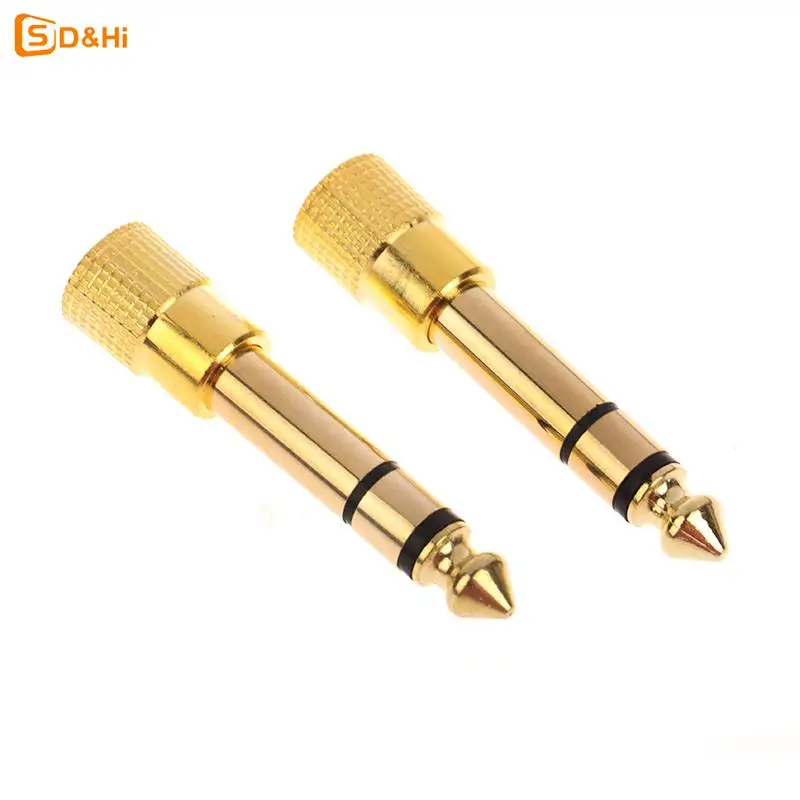 

2pcs 6.5mm 6.35mm To 3.5mm Male To Feamle Audio Cable Adapter 6.5 6.35 Jack To Plug 3.5 Jack Stereo AUX Converter Amplifier