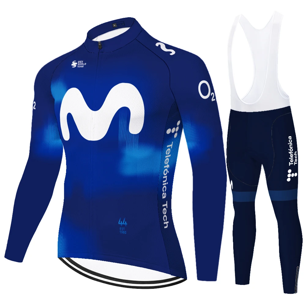 2024 Movistar Estate Primavera Tricota Ciclismo Hombre Abbigliamento Da Bicicletta Maglia Da Ciclismo Uomo Ropa Mtb Elequipement De Velo Bicicletta