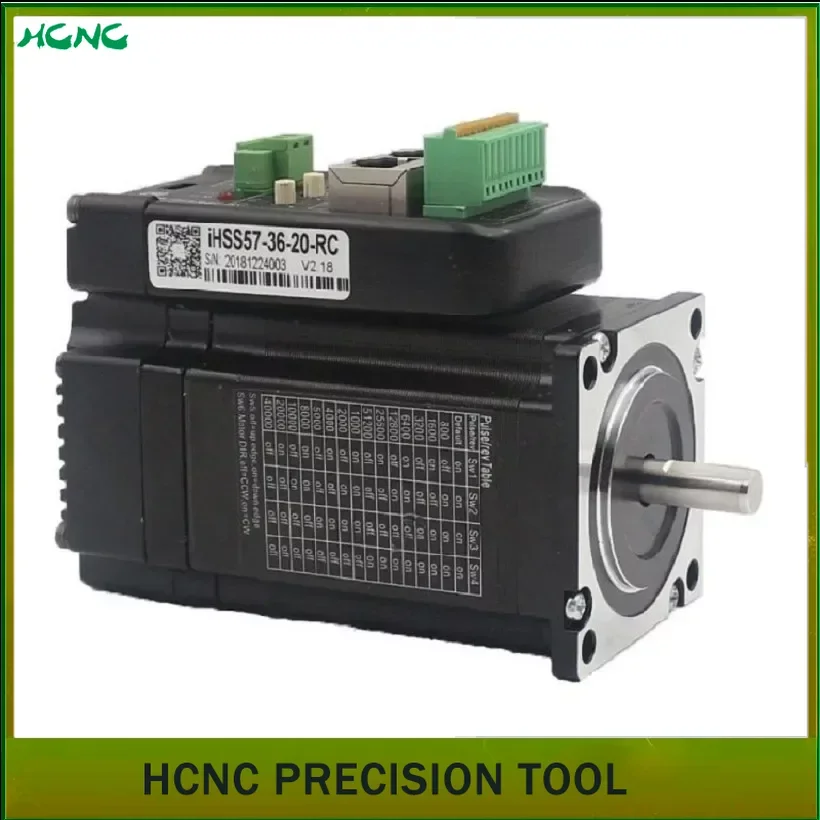 

CNC JMC Nema 23 2-Phase 2Nm 4.5A Integrated CANopen RS485 Modbus-RTU Stepper Motor & Driver for CNC Machine Kits IHSS57-36-20-RC