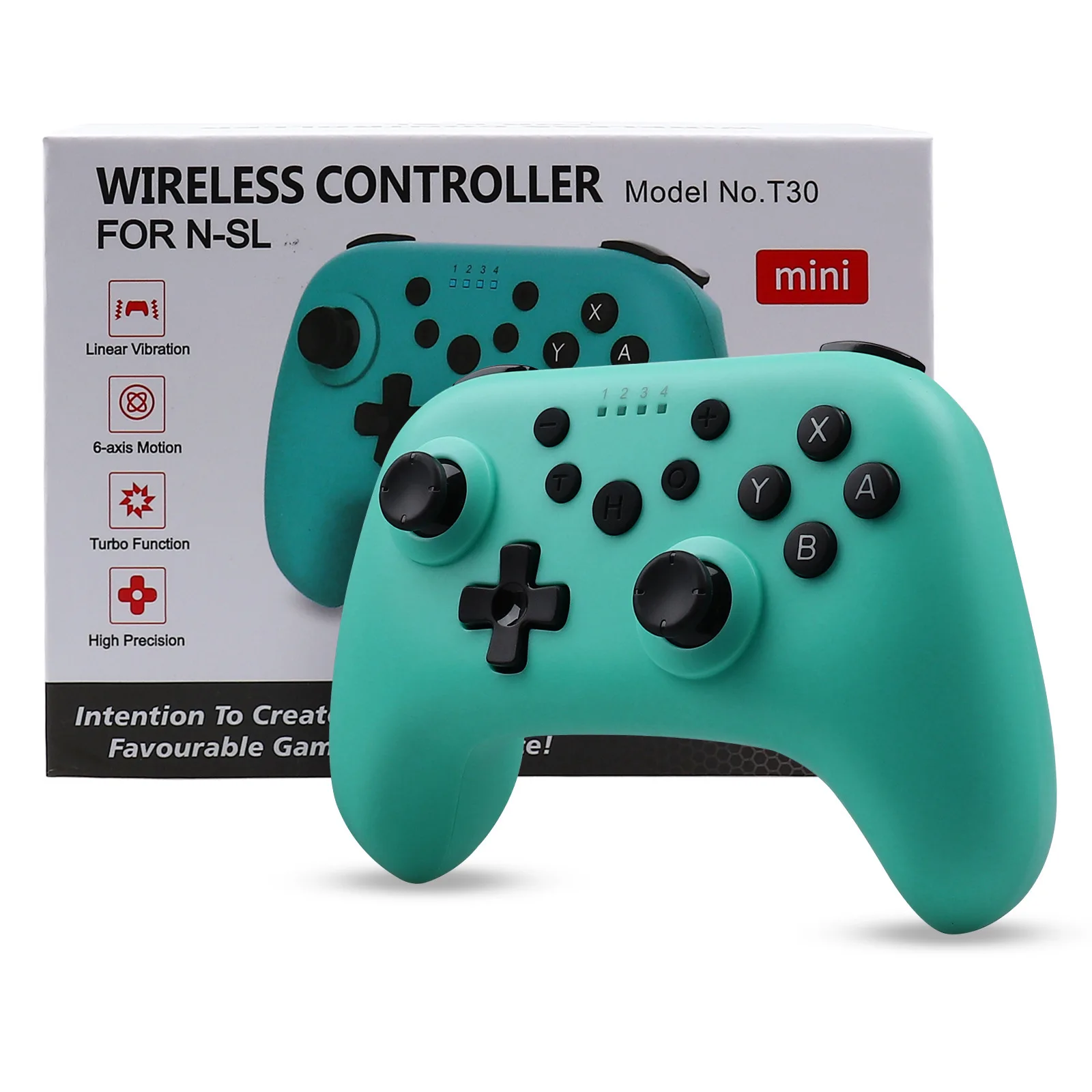 

Wireless Game Controller For Switch/OLED With NFC Function Mini Wireless Gamepad With Wake-up Six-axis Gyroscope Joystick Handle