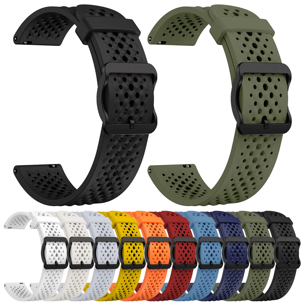 Durable Silicone Replacement Watch Strap - 22mm, Versatile Fit