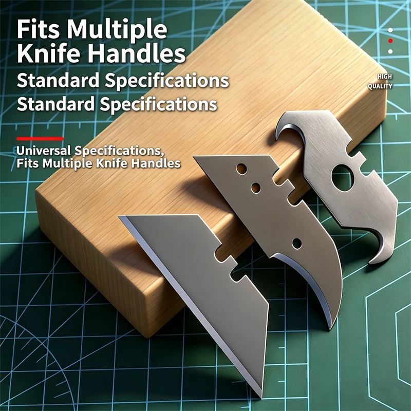 10개/세트 날카로운 사다리꼴 접이식 칼날 유틸리티 예비 부품 포켓형 DIY 나이프 칼날 커터 도구 교체품