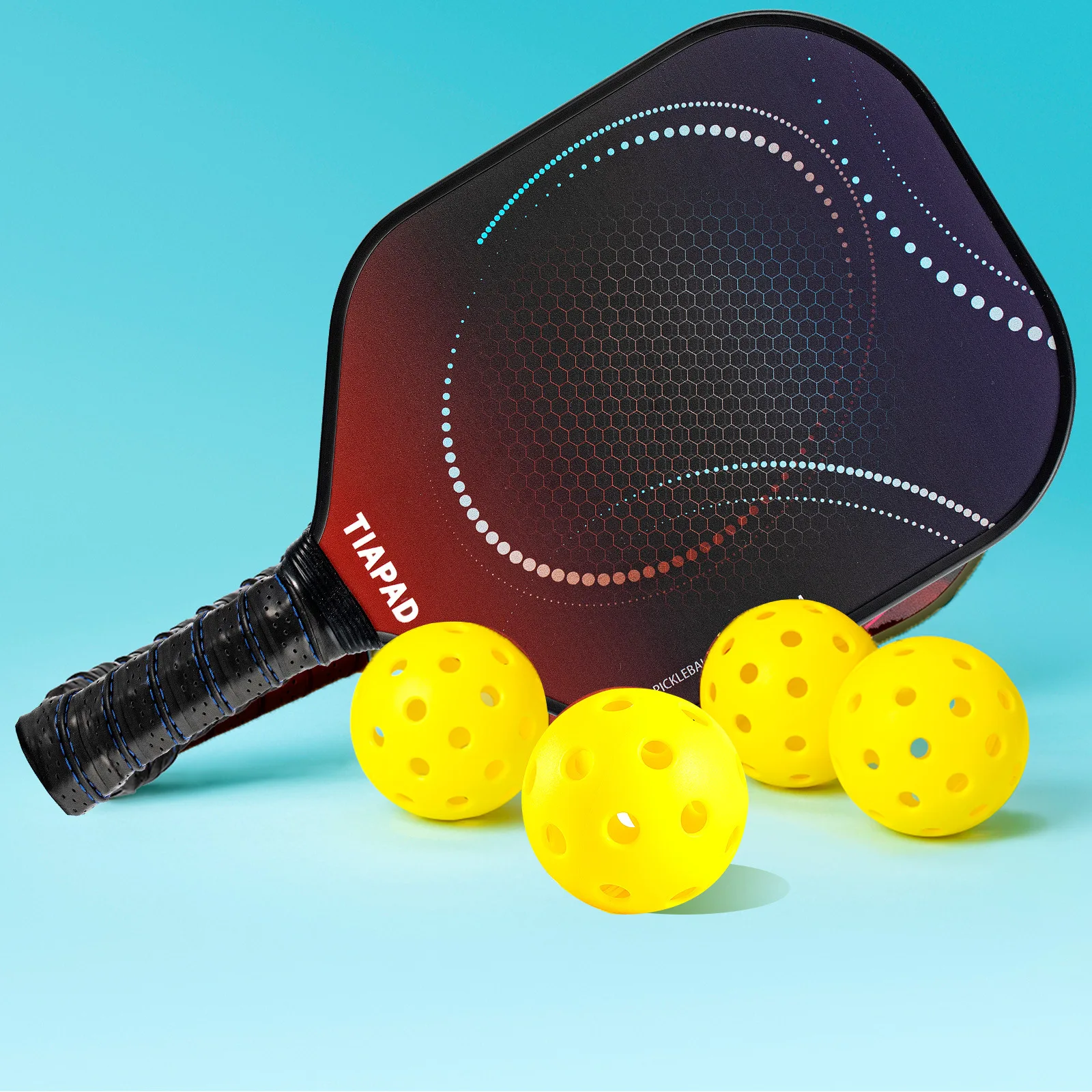 

TIAPAD Kimchi Ball Racquet Set, Lightweight Glass Fiber Surface 14mm Kimchi Ball Holder Kimchi Ball Strap Handbag