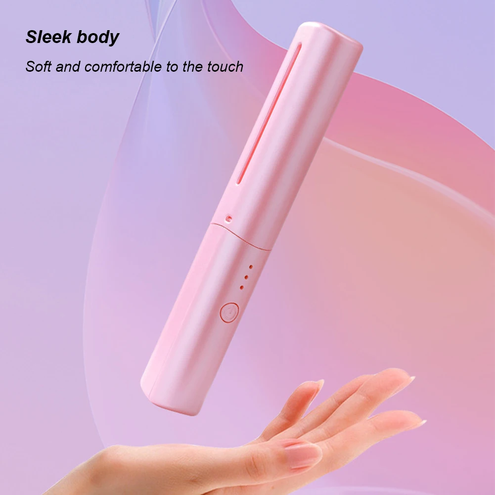 Description Picture 5 of itemProfessional Wireless Hair Straightener Curler Comb Lazy Hair Hot Comb USB Rechargeable Straightening Brush Hair Styling Tools