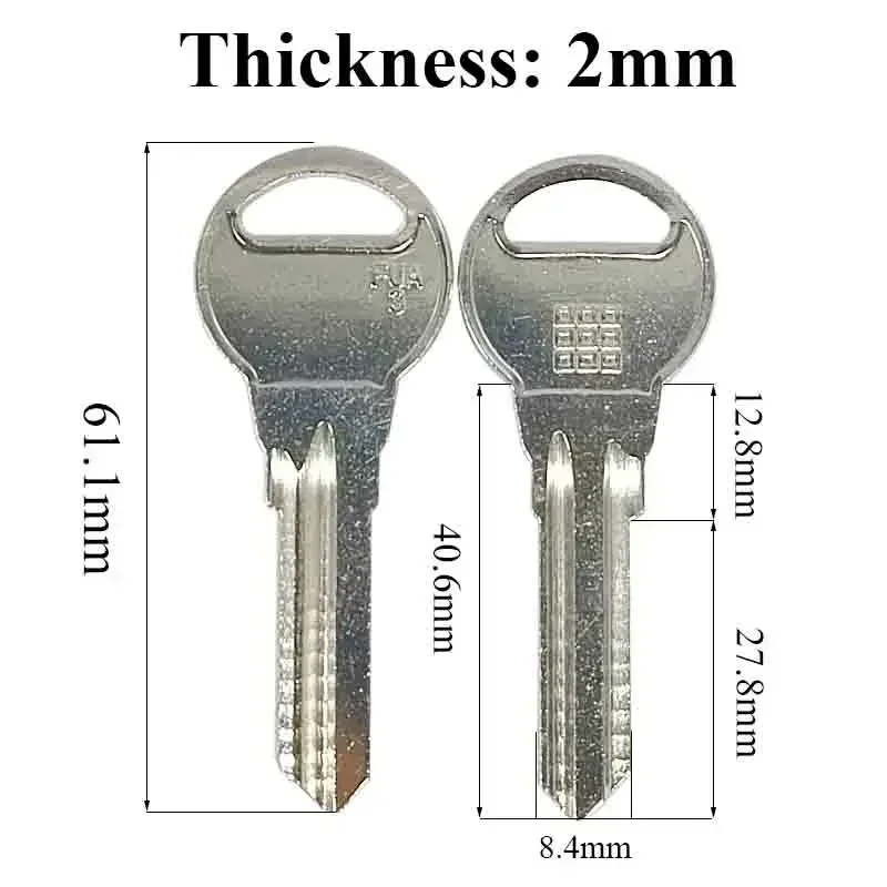 5-100 Pcs for FUARO FUA-3 Hi-Rel Key Blank Locksmith Tool Uncut Iron Material for Padlocks Bike Cabinet Locks House Home Door
