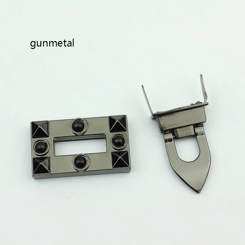 10Pcs Old Gold Metal Bag Folding Lock Clasp Push Lock Closure Catch Buckles Leather Craft Women Bag Purse Handbag Accessory