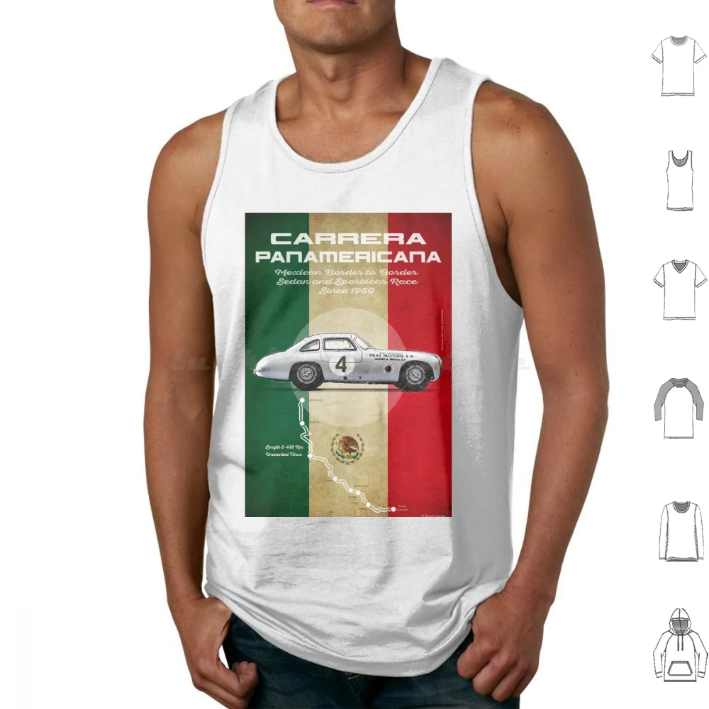 Panamericana Vintage 300Sl Panamerica Canotte Gilet Senza Maniche Pista Da Corsa Raceway Raceway Racing Speed Driver Brooklands