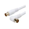 5M 3M 1.5M RF RG6 Quad Shield CL2 Coaxial Antenna Satellite Cable with TV 90 Degree Right Angel Male To Straight Male Connector 1