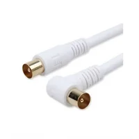 5M 3M 1.5M RF RG6 Quad Shield CL2 Coaxial Antenna Satellite Cable with TV 90 Degree Right Angel Male To Straight Male Connector 1